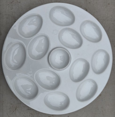 Everyday white porcelain egg - porcelain,