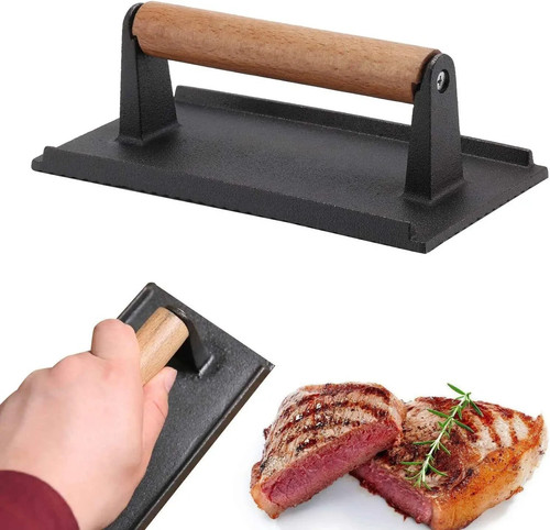 Cast iron steak weight - iron,