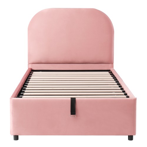 Upholstered bed single ottoman - bed,