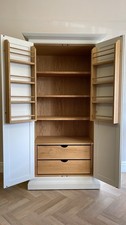 Handmade Kitchen Larder/Pantry Cupboard Finished In F&B Strong White