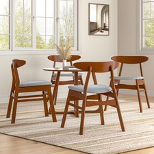 2Pcs Linen Dining Chairs