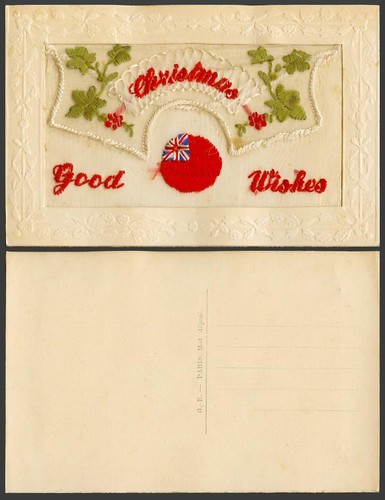 Ww1 silk embroidered old - embroidered,