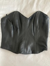 Ladies Black Leather Basque