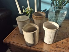 4 Antique Stoneware marmalade