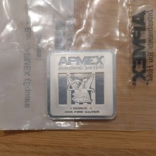 1oz. Apmex pure Silver Bar .999 Fine Silver with individual Serial Number.