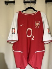 Authentic Nike Arsenal 2002/2004 Home Shirt Mens XL HENRY 14 FA CUP FINAL