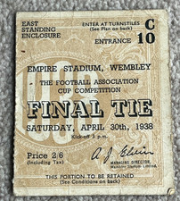 1938 FA Cup Final Ticket