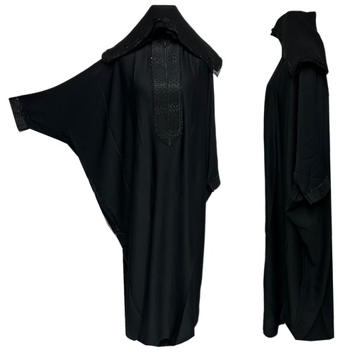 Black batwing farasha abaya - farasha,