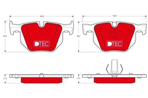 Rear brake pad set disc - set,