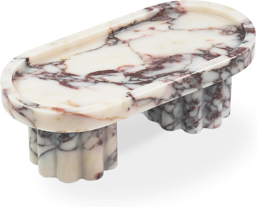 Marble perfume tray with legs - marble,