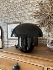 Black Glass Mushroom Lamp 🖤