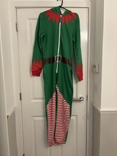 Top man Size U.K.SMALL Christmas Elf all in one style Outfit Costume Fancy Dress