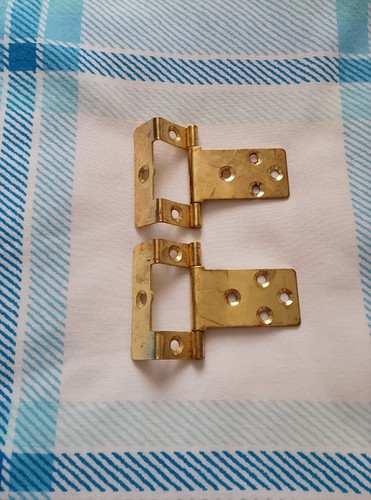 Pair brass cabinet hinges - of,