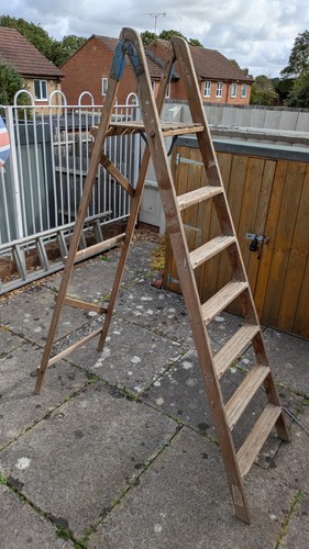 Vintage wooden folding - folding, six