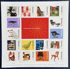 USA stamp sheet: Charles + Ray