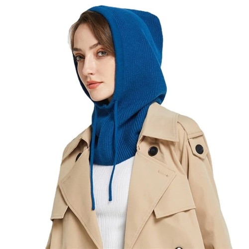 Cashmere knitted hooded hat - knitted,