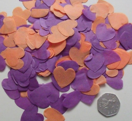 Purple orange love heart - purple/orange,