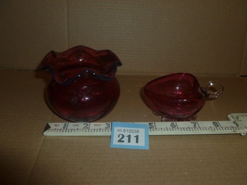 Vintage cranberry glass - cranberry,