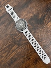 Grey  Rubber Watch Strap Band Omega Seamaster Moon Swatch  20mm
