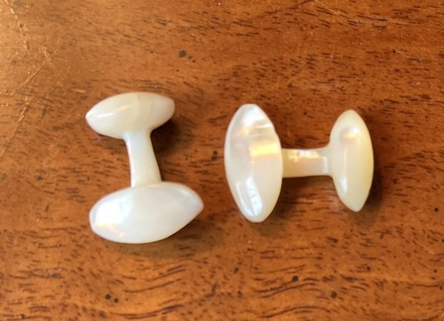 Cufflinks mother pearl oval - mother, of