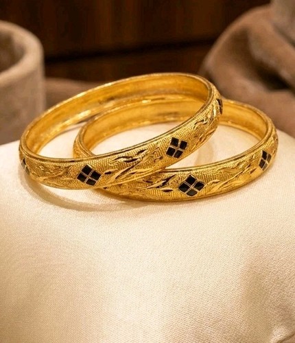 Ethnic bangles 22k gold plated - ethnic,