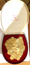 1953 CORONATION ELIZABETH R QUEEN COINS CORONET 240 GRAMS PAPERWEIGHT BOXED CASE
