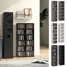 Set of 2 CD Media Display Shelf Unit Tower Rack w/ Shelves