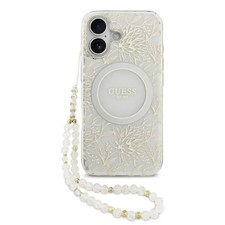 Guess IML Flower Electro Pearl Bracelet with MagSafe Impact Case for iPhone 17