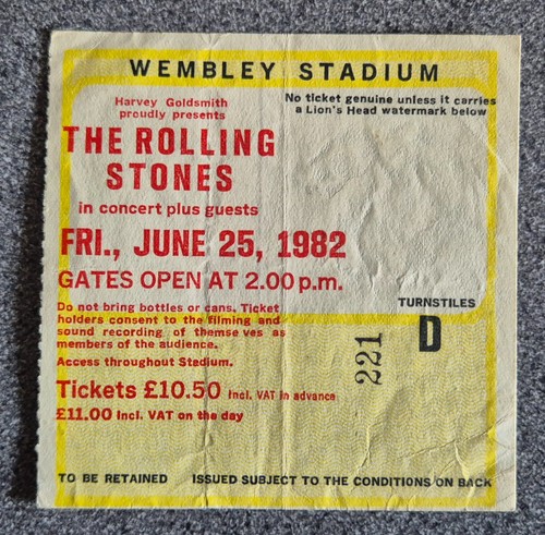 Used concert ticket - used, rolling