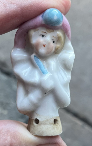 Vtg japan porcelain half - half, doll