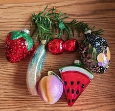 Vintage Glass Fruit Shaped