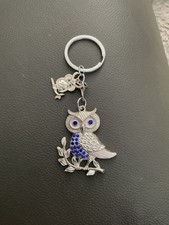 Silver Colour Owl Keyring With