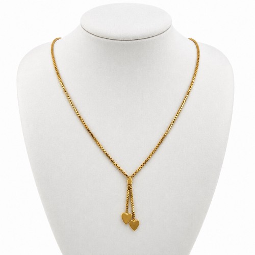 18ct yellow gold double - 18ct, heart