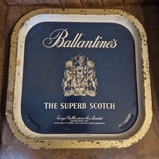 Old Bar Pub Ballintines The Superb Scotch Metal Drinks Tray