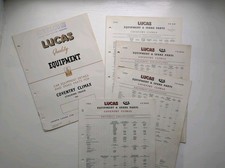 Coventry Climax Lucas Parts Catalogues 1950,55,58,59,62