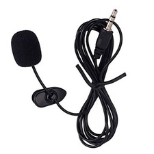 Cable Mini Microphone Clip Lavalier Microphone for Recording Black