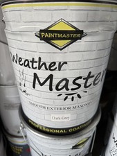 ✅ PAINTMASTER Weather Master Smooth Exterior Masonary Paint Dark Grey 20lts.