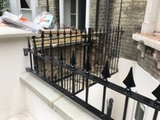 Metal Railing , low wall railing , atched railing made to order