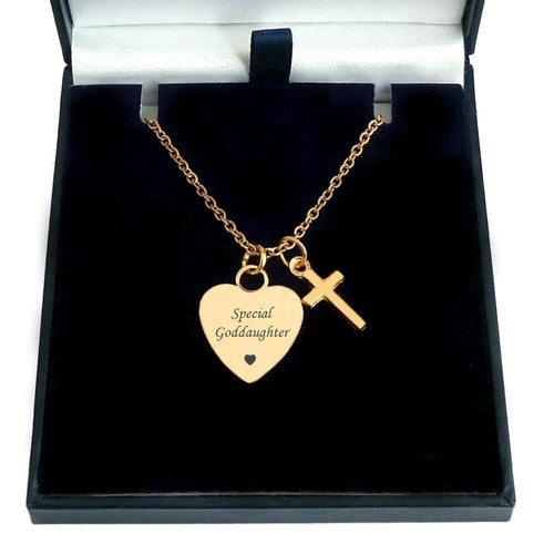 Engraved heart and cross - and,