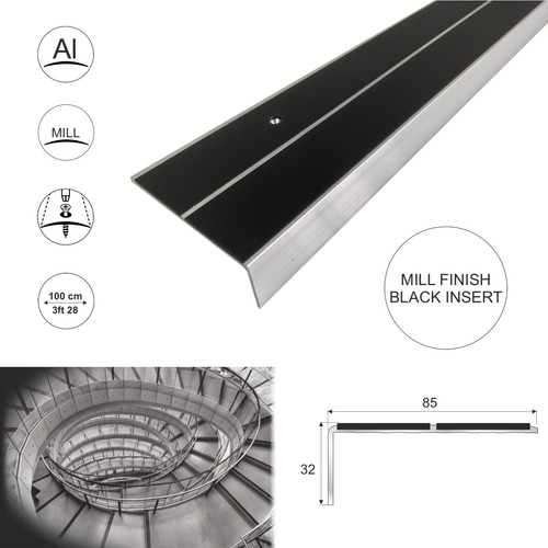 Aluminium anti slip stair - aluminium,