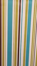 Teal Lime Green Brown Striped