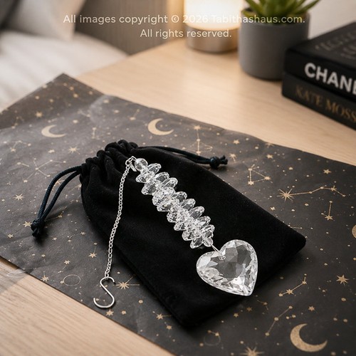 Crystal heart suncatcher glass - heart,