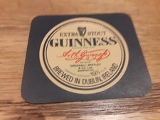 OLD Beer/ DRINKS LABel: Guinness Stout bttld Greeall Whitley Warrington 19fl