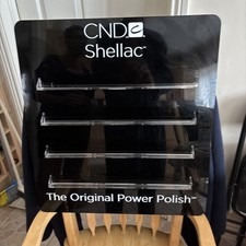 CND SHELLAC SALON WALL DISPLAY SHELF RACK + Holds 52 UV Gel Polish Bottles