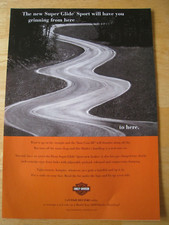 SUPER GLIDE SPORT HARLEY-DAVIDSON MOTOR CYCLES CURVE ROAD ADVERT A4 SIZE FILE 18