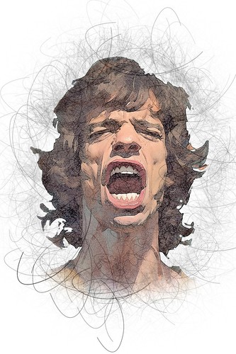Mick jagger caricature shirt - jagger,