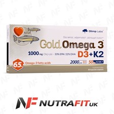 OLIMP GOLD OMEGA 3 D3+K2  vitamin D K E heart circulatory bone system support 30