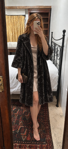 Fur coat vintage - vintage,