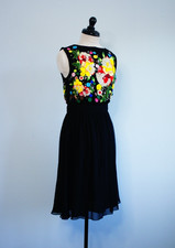 Matthew Williamson silk chiffon beaded cocktail dress, Size Small