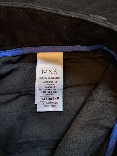 And womens black straight - m,